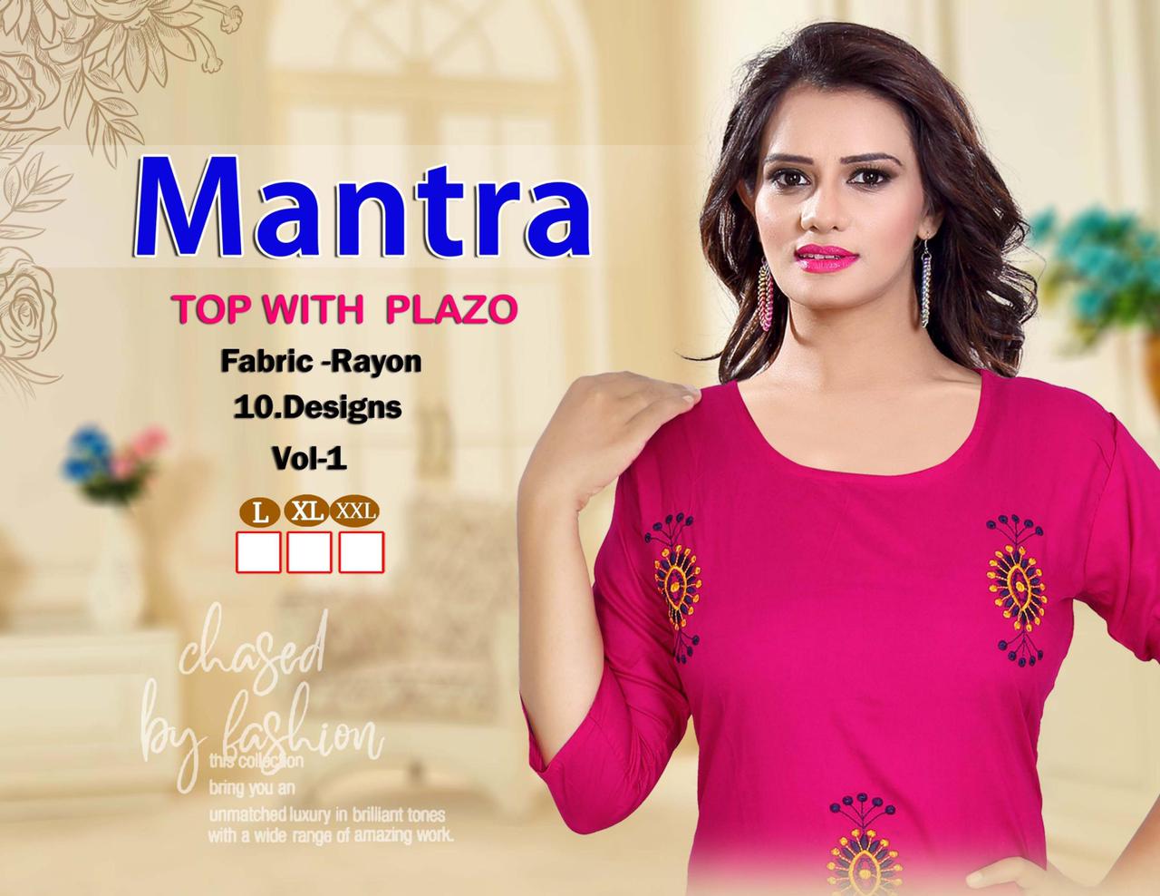 Beauty Queen Mantra 1 Casual Daily Wear Rayon Printed  Kurti With Bottom Collection